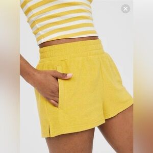 Offline By Aerie “Summer Lights” Terry Cloth Like Shorts With Front Pockets
